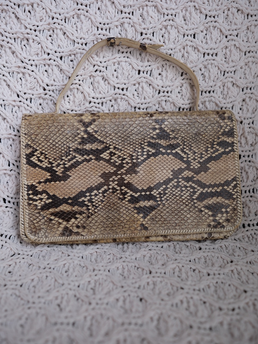 Vintage Python Snakeskin Clutch Wallet Wristlet